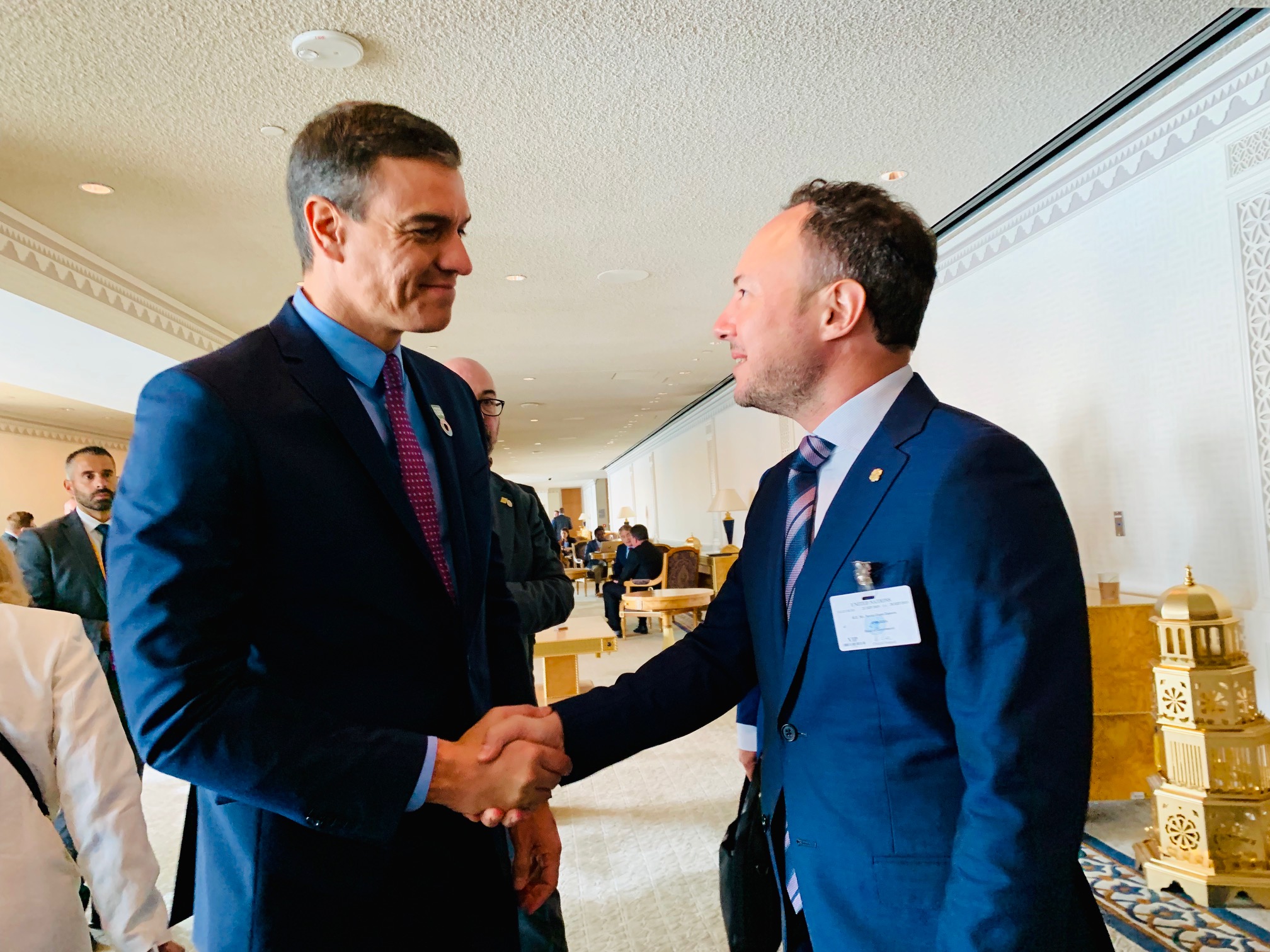 Espot i Sánchez tracten els diferents àmbits de col·laboració en l’organització de la Cimera Iberoamericana de caps d’Estat i de Govern 2020