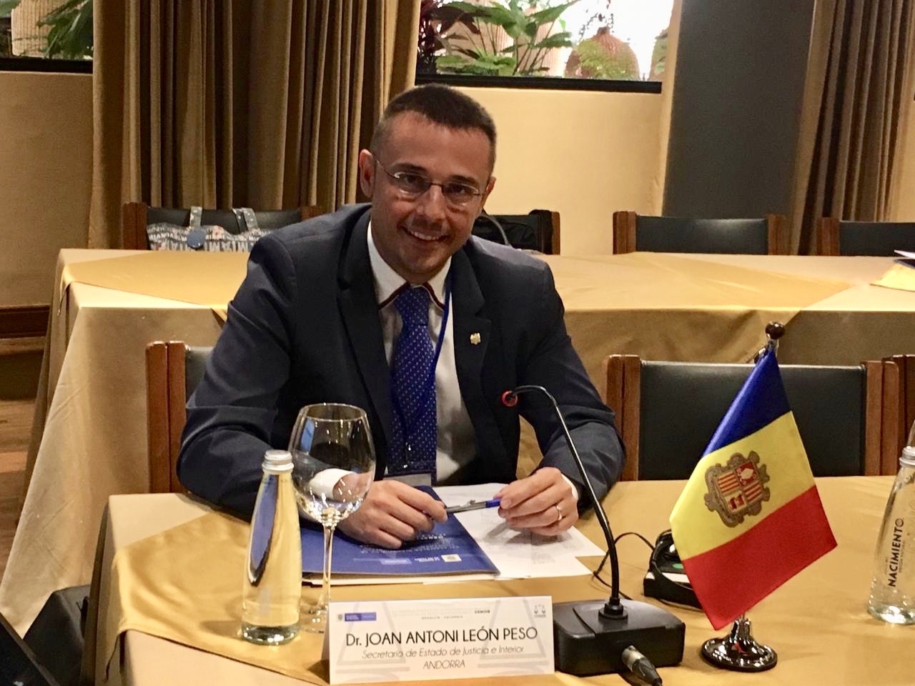 El secretari d’Estat de Justícia i Interior, Joan León, participa en la Conferència de Ministres de Justícia a Colòmbia