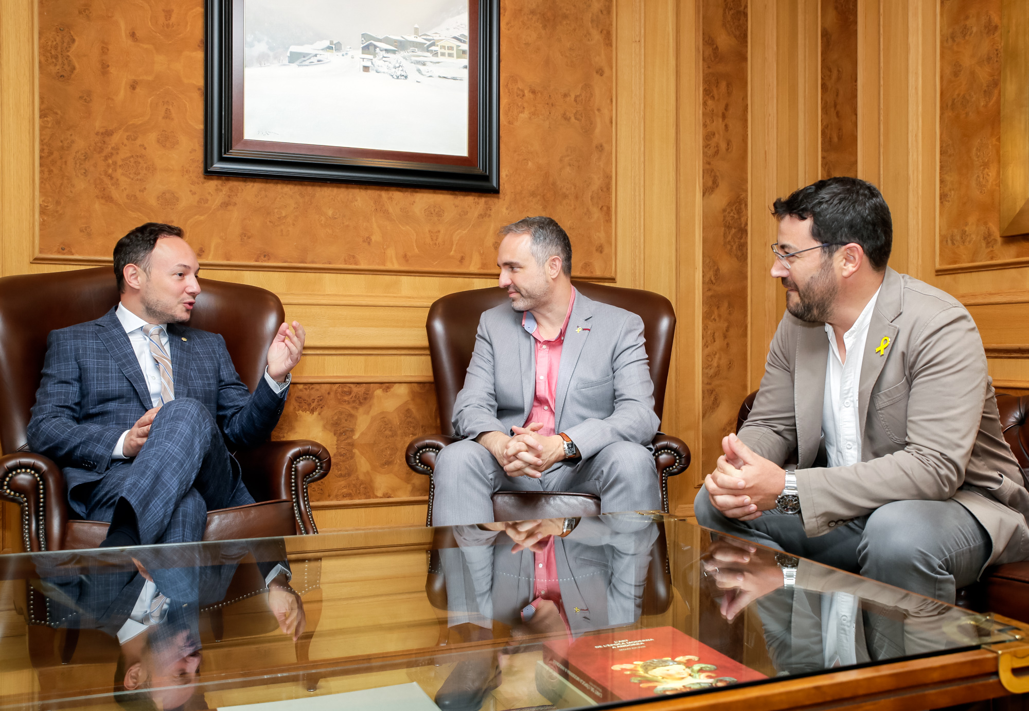 Xavier Espot rep l’alcalde de la Seu d’Urgell, Jordi Fàbrega