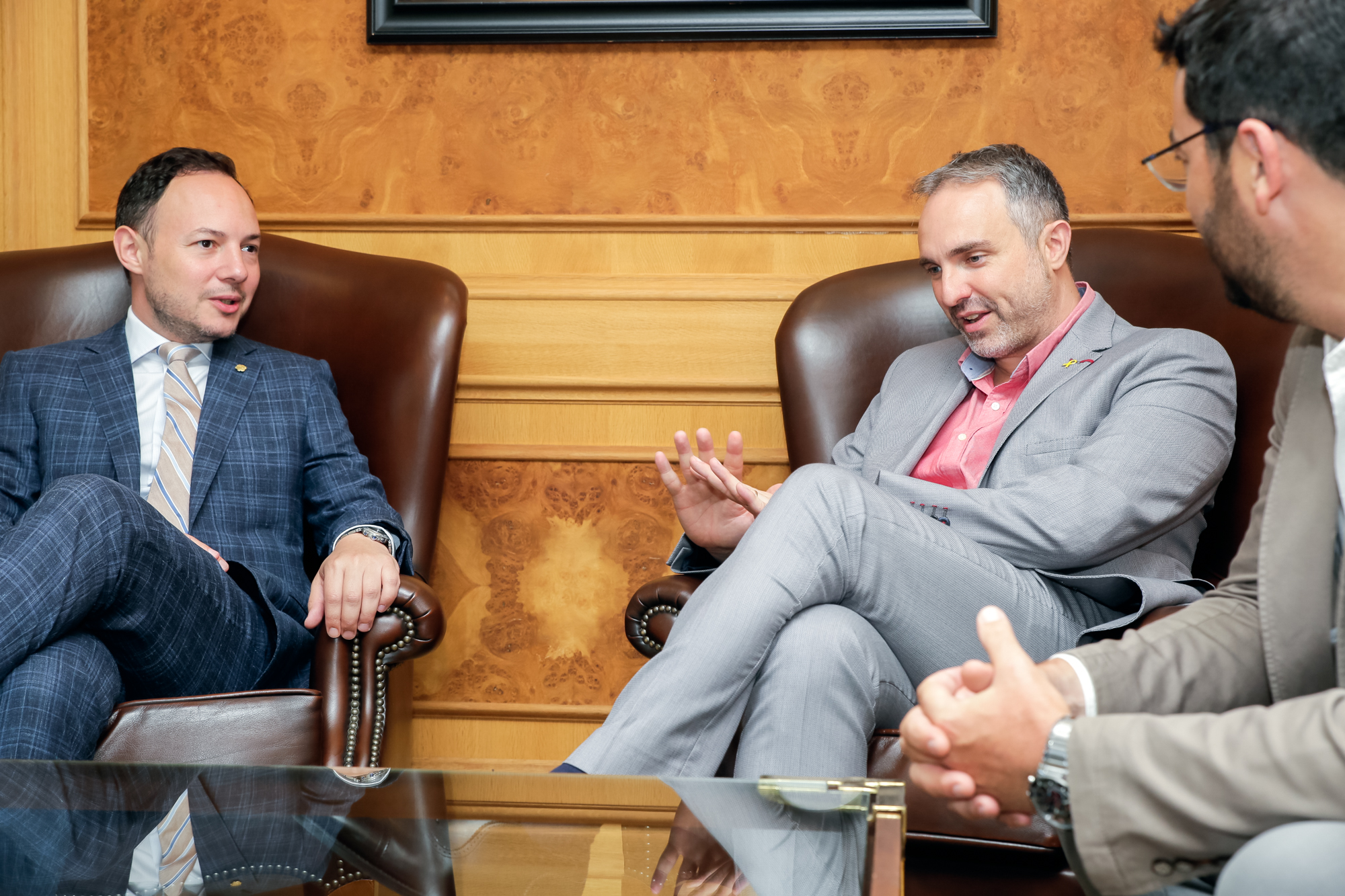 Xavier Espot rep l’alcalde de la Seu d’Urgell, Jordi Fàbrega