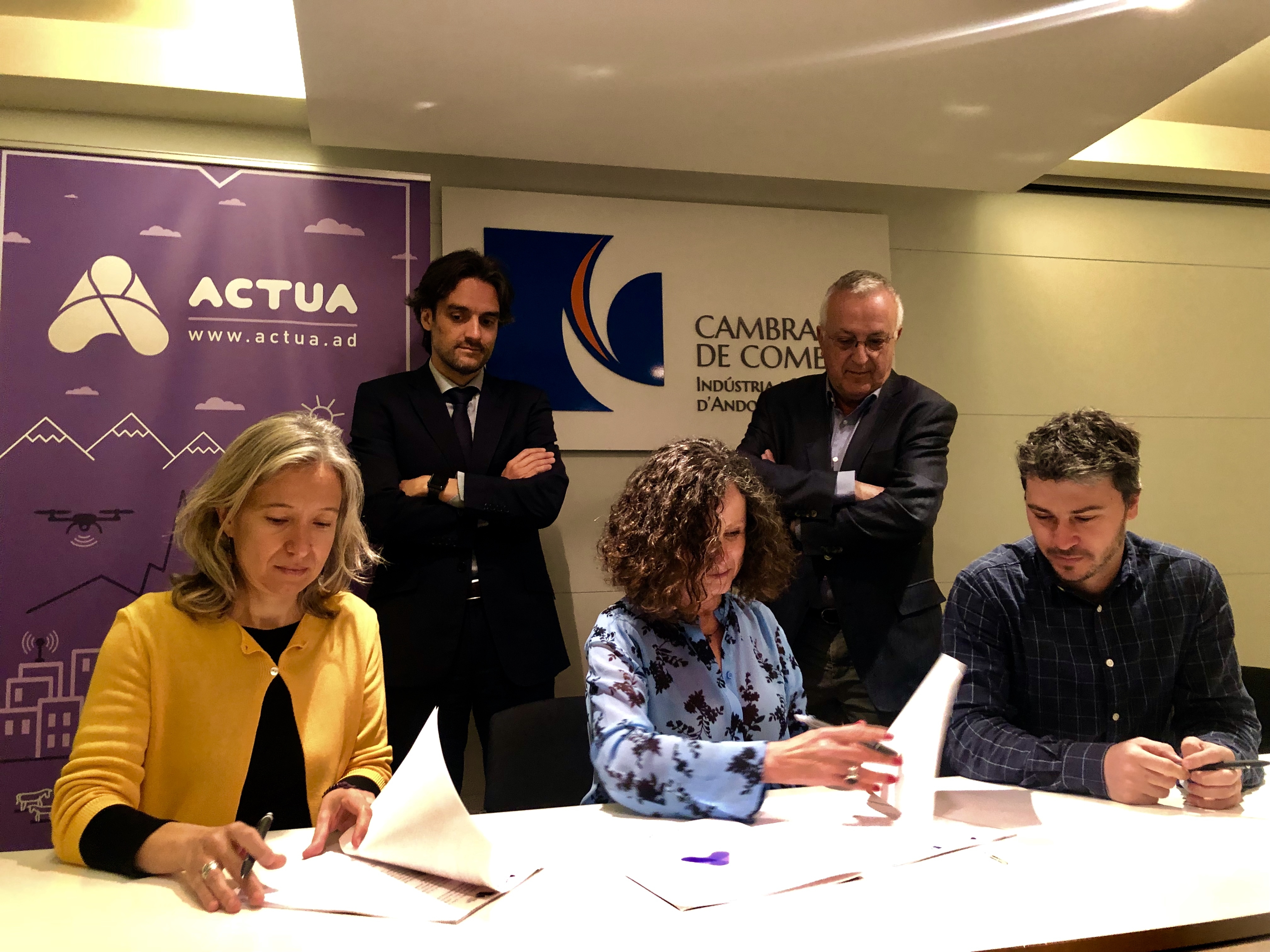 Actua i la Cambra de Comerç treballaran de manera conjunta accions per potenciar la competitivitat del sector empresarial andorrà