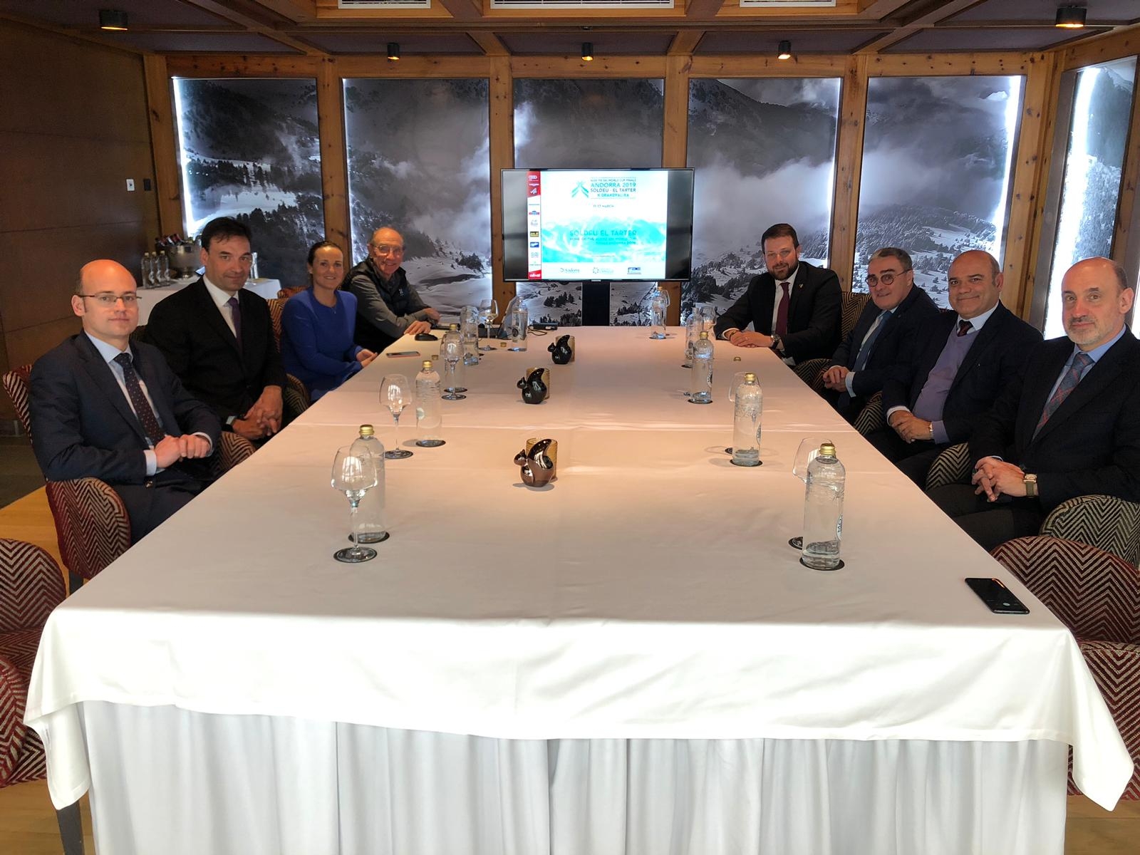 El secretari general de l’Esport de Catalunya visita Andorra per conèixer el projecte de les finals de la Copa del Món d’Esquí Alpí