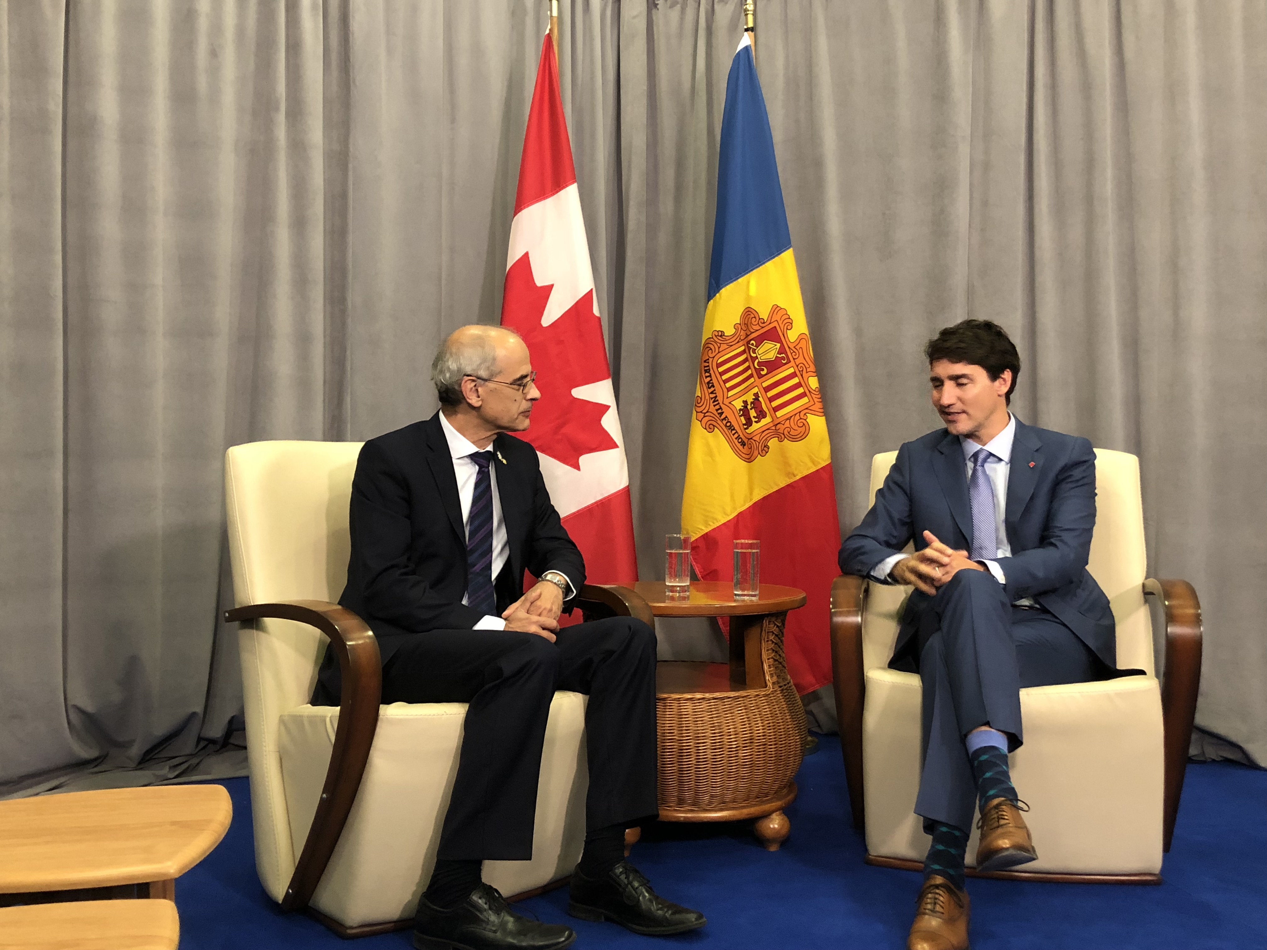 Martí es troba amb el primer ministre canadenc, Justin Trudeau i amb el primer ministre del Quebec, Philippe Couillard