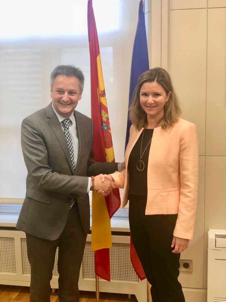 Saboya es troba amb el secretari d’Estat d’Innovació i amb la secretaria general de Transports espanyols