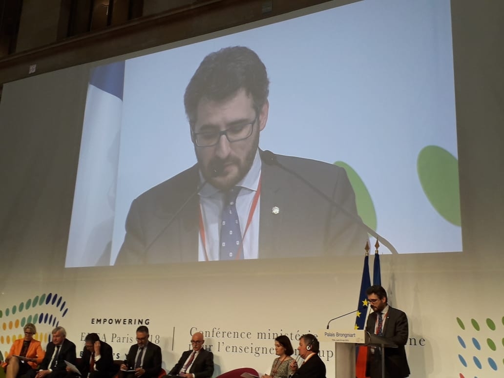 Eric Jover exposa les polítiques d’Andorra en estudis superiors a la Conferència ministerial de l’Espai Europeu d’Ensenyament Superior
