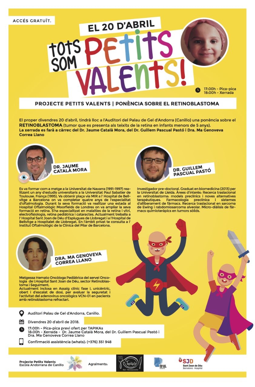 El retinoblastoma centrarà la xerrada organitzada demà per l'Escola Andorrana de Canillo