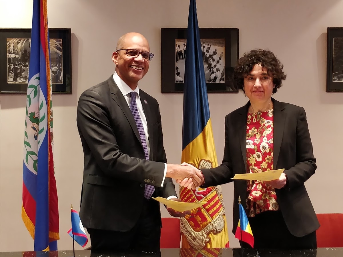 Andorra i Belize signen l'establiment de relacions diplomàtiques