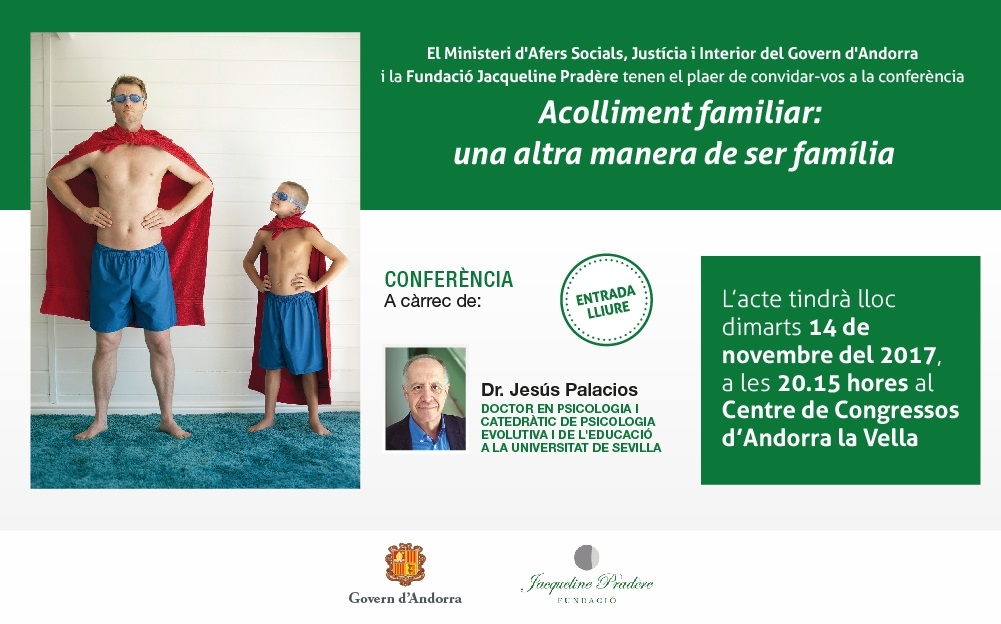 El catedràtic Jesús Palacios oferirà una conferència per parlar dels beneficis de l’acolliment familiar