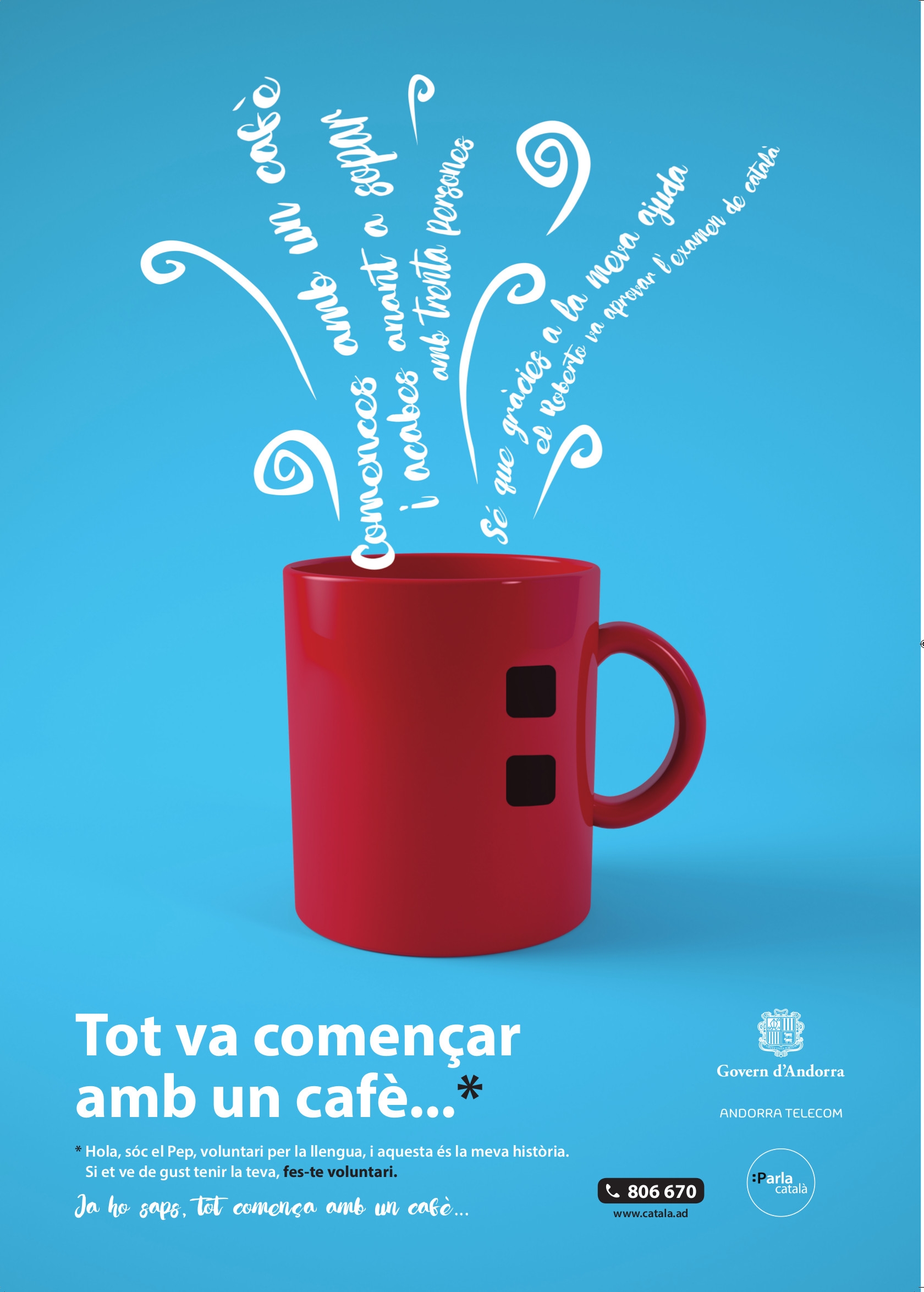 Nova onada de la campanya del Servei de Política Lingüística 'Tot va començar amb un cafè...'