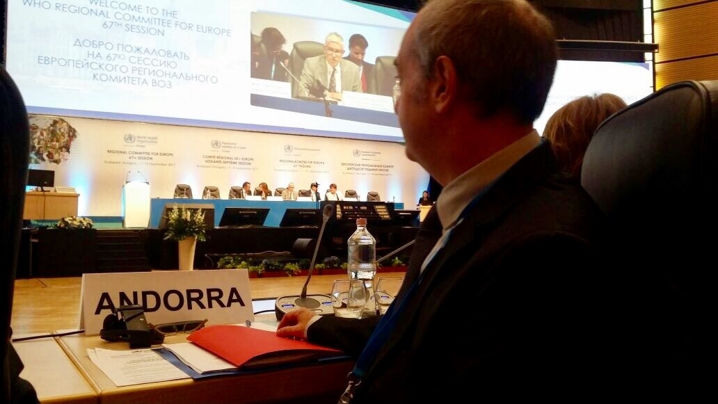 Alvarez assisteix a la 67a sessió del Comitè Regional per Europa de l’OMS