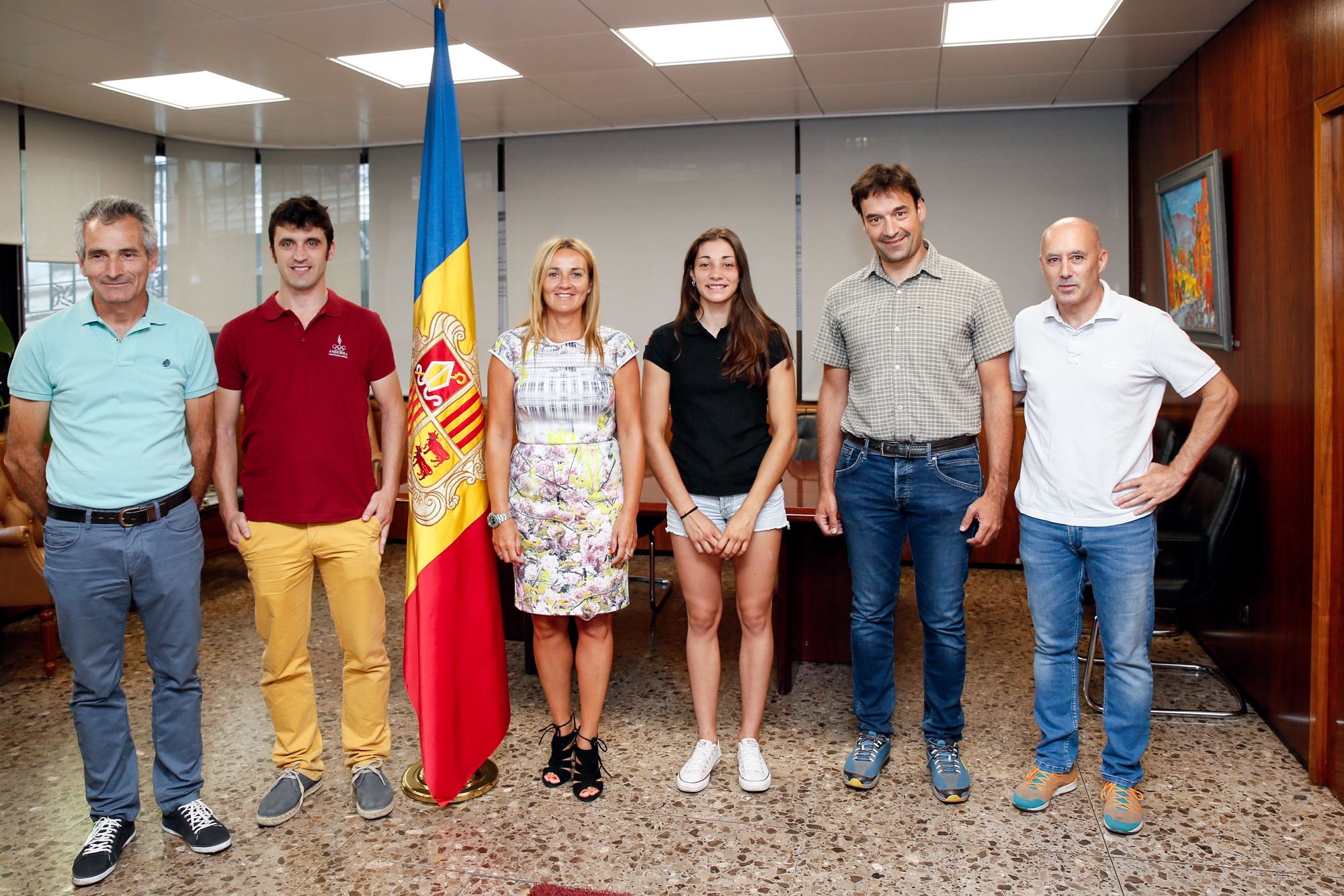 Recepció de Gelabert i Beal a l'esportista Mònica Dòria