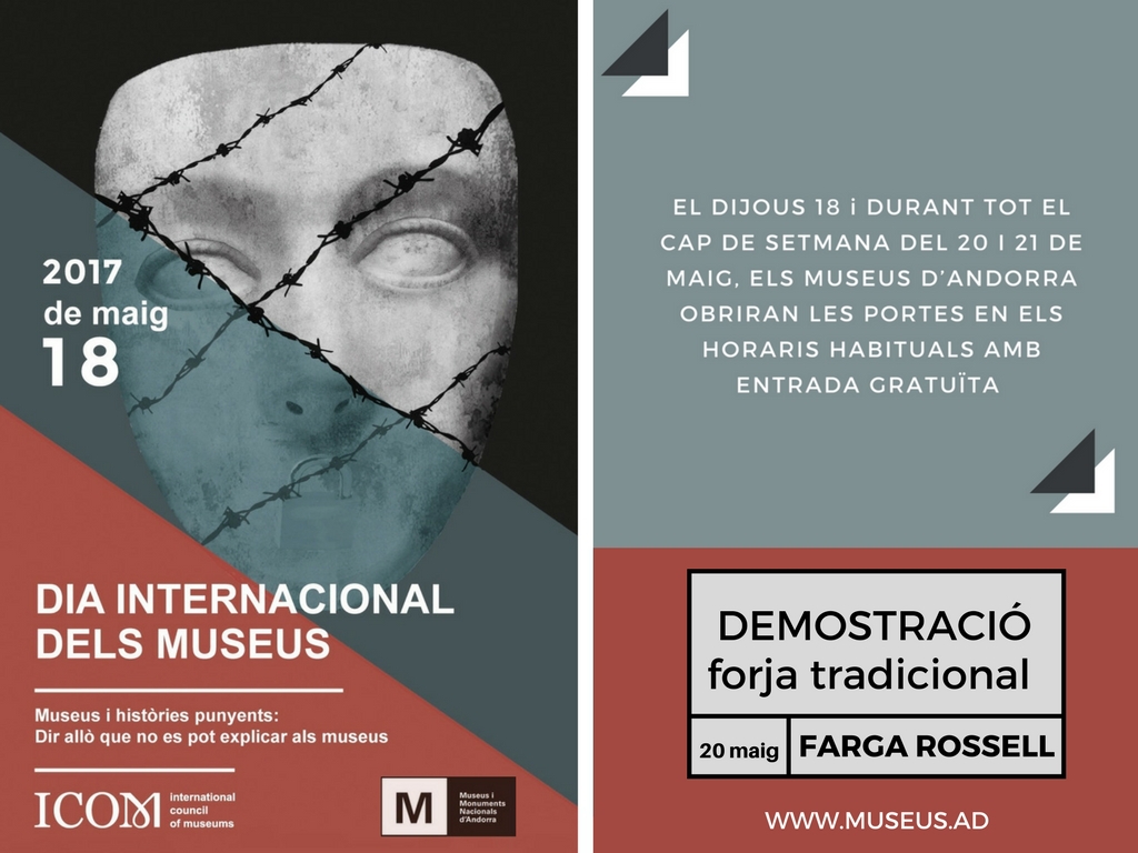 Demostració de forja artesanal a la Farga Rossell i portes obertes als museus gestionats pel Govern per celebrar el Dia internacional dels museus